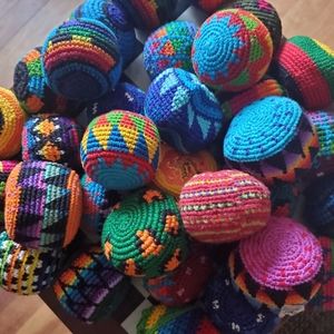 Two piece fashion hacky sack footbag